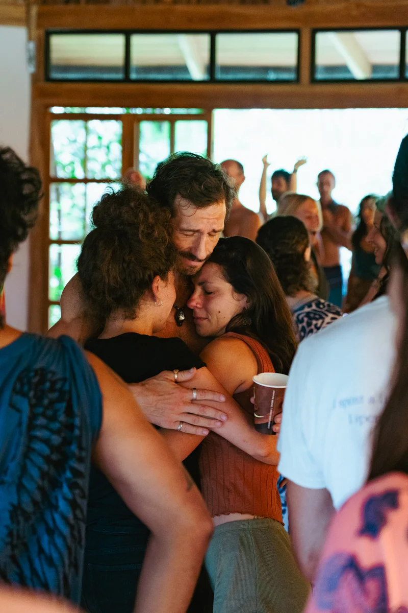 Friends in a group hug